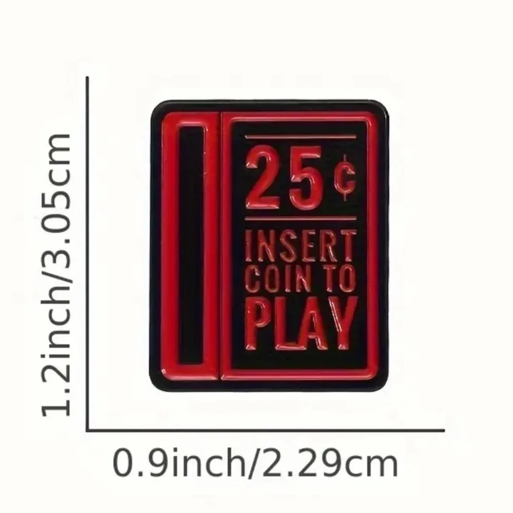 3/$25 Arcade Game Coin Slot “.25 Insert Coin To Play” Novelty, Retro Game Pin